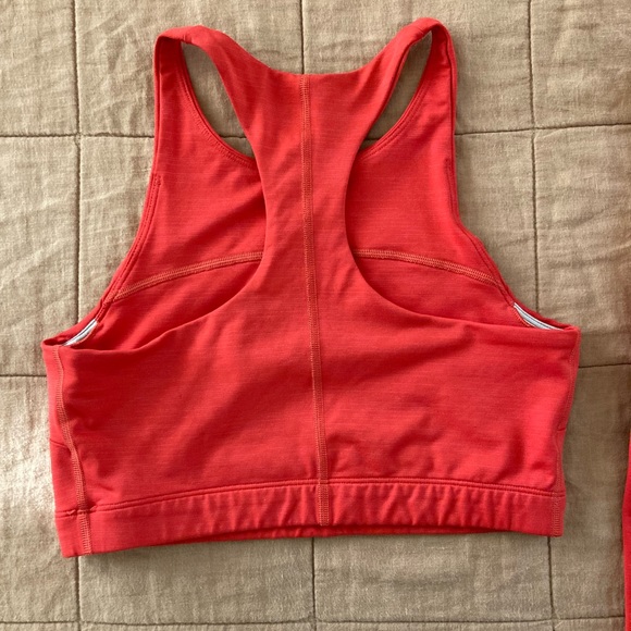 ❤️Outdoor Voices Red TechSweat Flex Set 7/8 Bra Tank Leggings pants yoga fitness - Picture 10 of 12